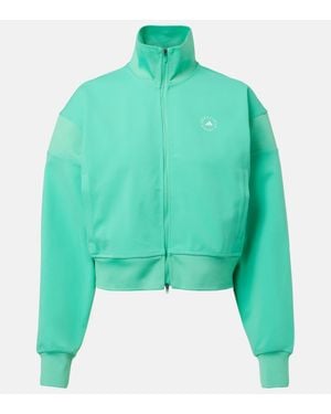 adidas By Stella McCartney Logo Cropped Jacket - Green
