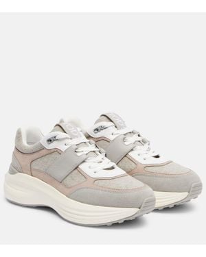 Tod's Sneakers Mit Veloursleder - Weiß