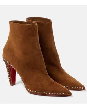 Christian Louboutin Vidura 85 Suede Boots - Brown