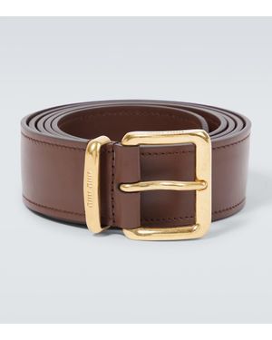 Miu Miu Leather Belt - Brown