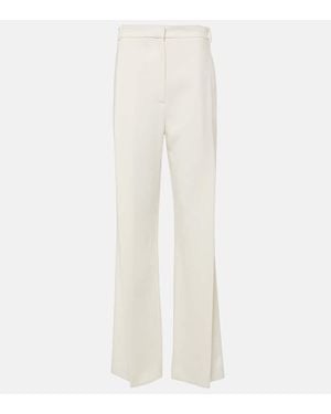 TOVE Gabrielle Crepe Wide-Leg Pants - White