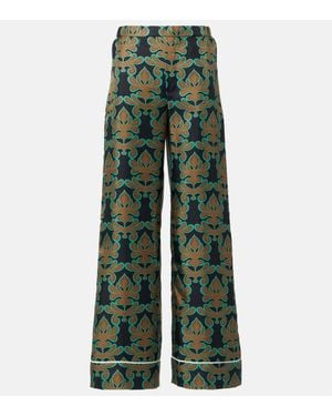 La DoubleJ Herald Silk Pajama Pants - Green