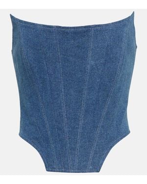 GIUSEPPE DI MORABITO Bustier-Top Aus Denim - Blau