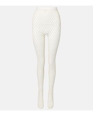 Wardrobe NYC Strumpfhose Rhw Web Aus Einem Wollgemisch - Weiß
