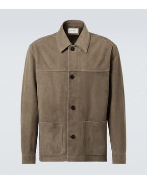 FRAME Jacke Aus Veloursleder - Grün