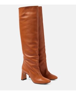 Souliers Martinez Roberta Leather Knee-High Boots - Brown