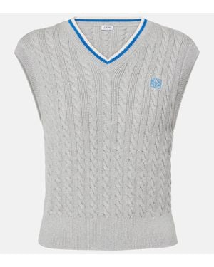 Loewe Cotton Jumper Vest - Grey