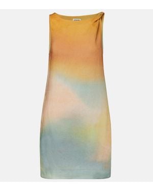 STAUD Minikleid Boa Aus Leinen - Grün