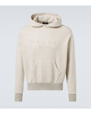 Prada Sudadera Con Capucha De Algodon - Blanco