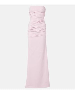 Maticevski Intoxicate Ruched Strapless Gown - Pink