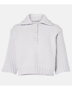 Dries Van Noten Pullover Aus Wolle Und Kaschmir - Weiß