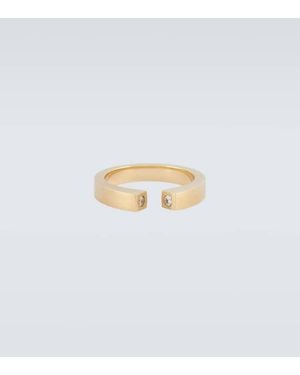 Tom Wood Ring Split Aus 9Kt Gelbgold Mit Diamanten - Weiß