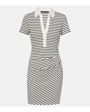 Veronica Beard Lanier Striped Minidress - Metallic