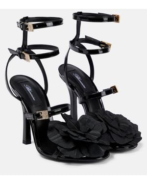 Blumarine Sandalen Aus Lackleder - Schwarz