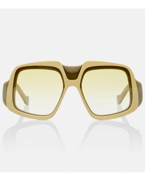 Loewe Collage Anagram Square Sunglasses - Metallic