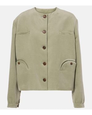 Blazé Milano Jealousy Gliss Cotton And Linen Jacket - Green