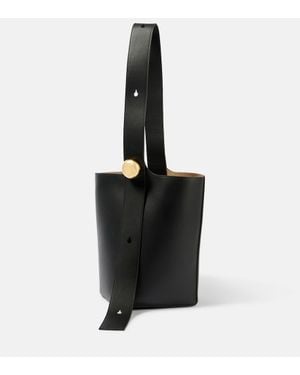 Loewe Bucket-Bag Pebble Medium Aus Leder - Schwarz