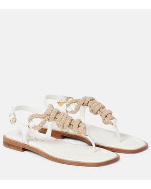 Prada Sandalen Mit Leder - Weiß
