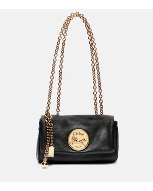 Chloé Heritage Small Velvet Shoulder Bag in Brown | Lyst