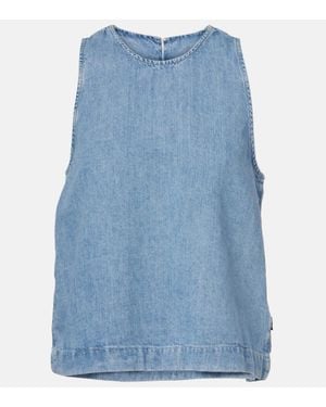 7 For All Mankind Top Kansas Aus Denim - Blau
