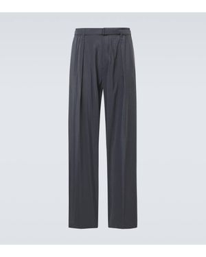 Lemaire Weite Hose Aus Einem Seidengemisch - Blau