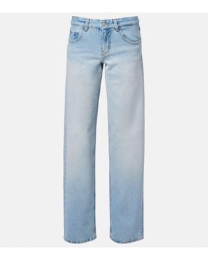 Victoria Beckham Harper Low-Rise Straight Jeans - Blue