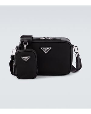 Prada Messenger Bag Brique aus Saffiano-Leder - Schwarz