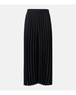 JOSEPH Anvers Airy Plisse Cropped Culottes - Black