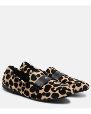 Tory Burch Loafers Ballet Aus Kalbshaar - Schwarz