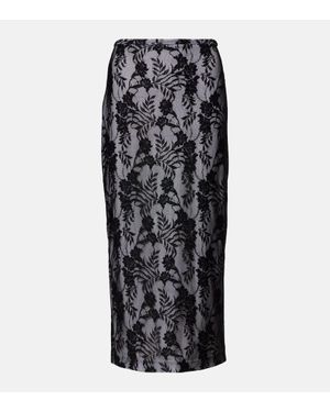 Norma Kamali Midirock Aus Spitze - Schwarz