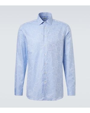 Etro Hemd Aus Baumwoll-Jacquard - Blau