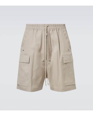 Rick Owens Cargobela Cotton-Blend Cargo Shorts - Natural