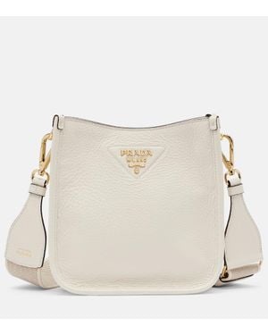Prada Mini Leather Shoulder Bag - Natural