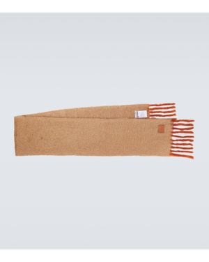 Loewe Mohair And Wool-Blend Scarf - Natural