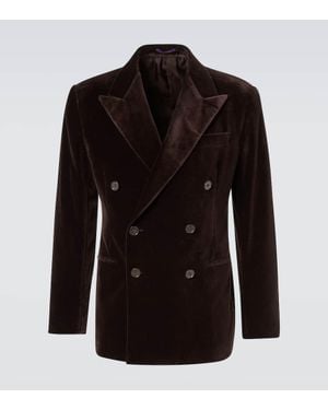 Ralph Lauren Kent Cotton Velvet Suit Jacket - Black