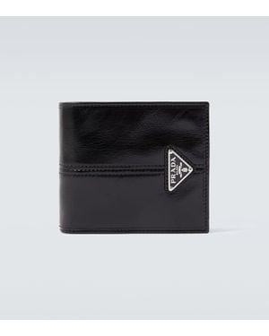 Prada Logo Leather Wallet - Black