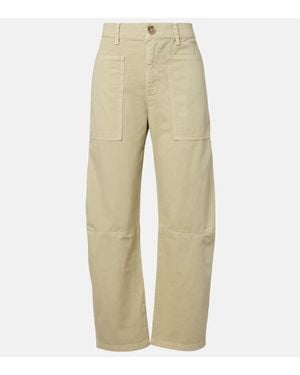 Velvet Pantalones Barrel Brylie De Algodon - Neutro