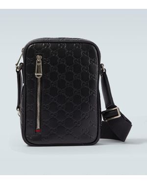 Gucci Crossbody Bag Gg Small Aus Leder - Schwarz