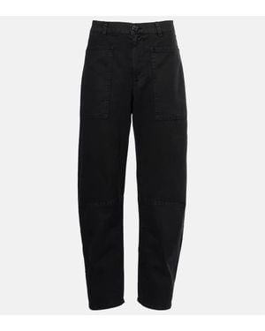 Velvet Pantaloni Con Gamba Arrotondata Brylie - Nero