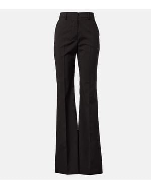 Sportmax Hangar Virgin Wool Flared Pants - Black