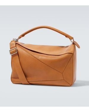 Loewe Bolso Puzzle Large De Piel - Marrón