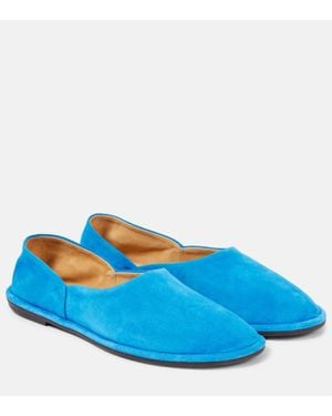 The Row Slip-Ons Cana aus Veloursleder - Blau