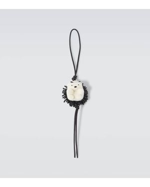 Loewe Hedgehog Wool Bag Charm - Metallic