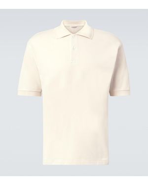 AURALEE Polo De Pique De Algodon - Neutro