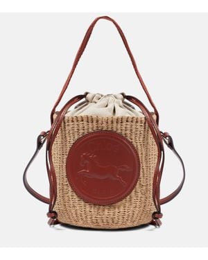 Chloé Bucket Bag Horse Medal Small - Braun