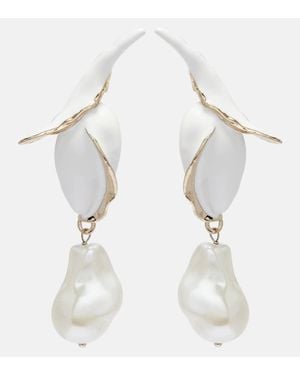Erdem Pearl Drop Earrings - White