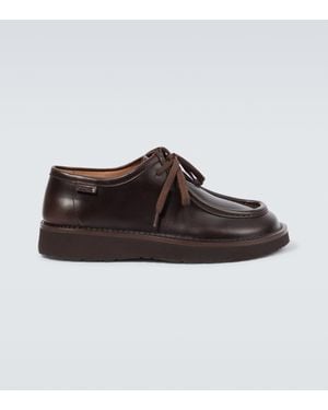 Loewe Faro Leather Loafers - Brown