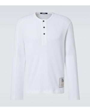 Jacquemus Set Melao Aus Henley-Top Und Shorts Aus Baumwolle - Weiß