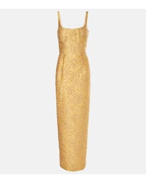 Emilia Wickstead Robe Sharon Aus Jacquard - Mettallic
