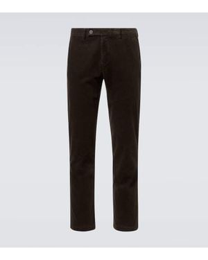 Sunspel Corduroy Cotton Straight Pants - Black